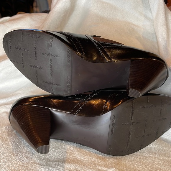 Ruby & Bloom Shoes Ruby & Bloom Size 9 N Women Heel Shoes Brown Faux Leather - Picture 6 of 11